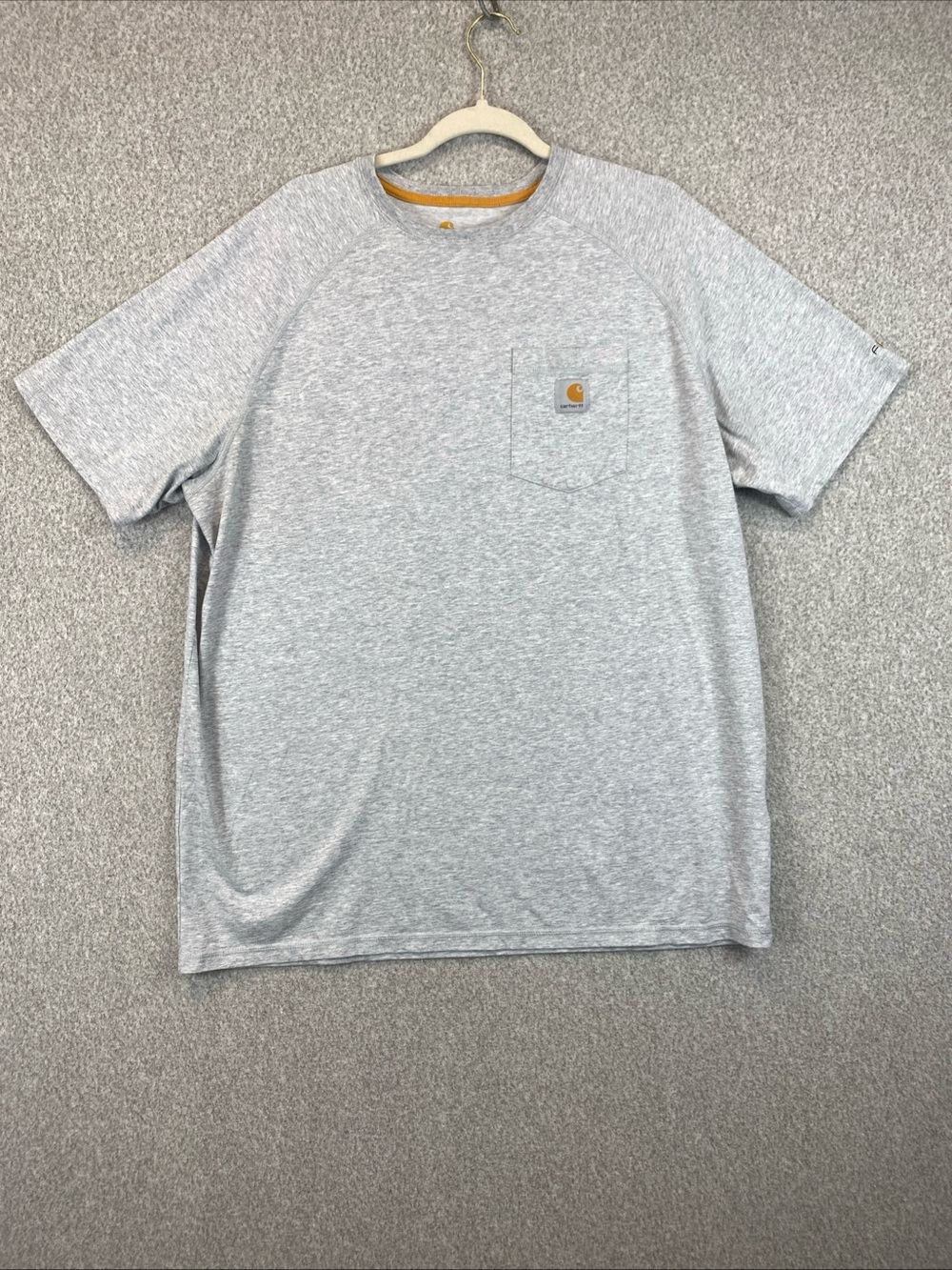 Carhartt Force Short Sleeve T-Shirt Men's Workwear Pocket XL Gray Relaxed
